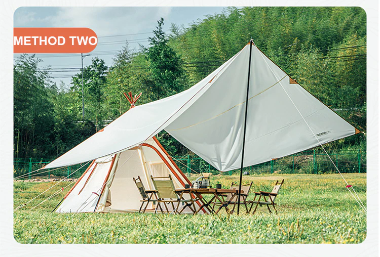 Cheap Goat Tents 4 Person Tent Pyramid Style Hand Made Camping Equipment Oxford Waterproof Material Free Accessories   